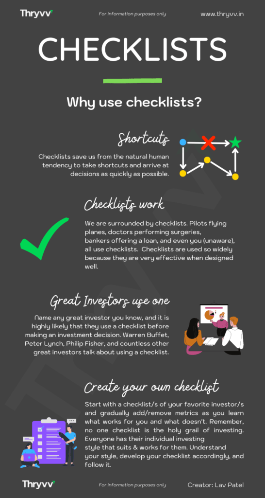 Checklist - Thryvv - Why do we need checklists?